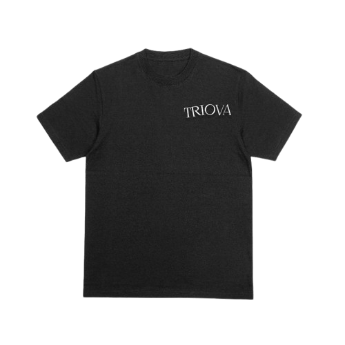 TRIOVA Shirt black tie dye graphic tee